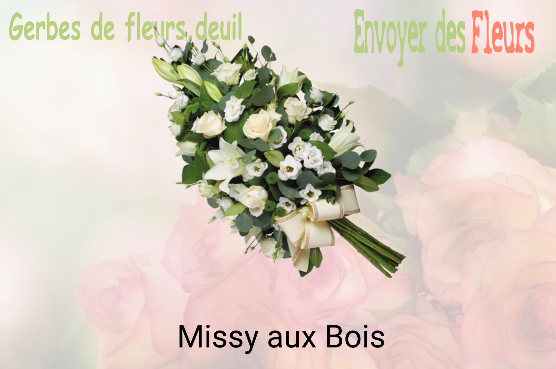 Gerbe de fleurs de deuil livrée à Missy-aux-Bois